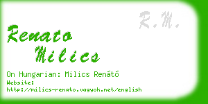 renato milics business card