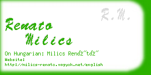 renato milics business card
